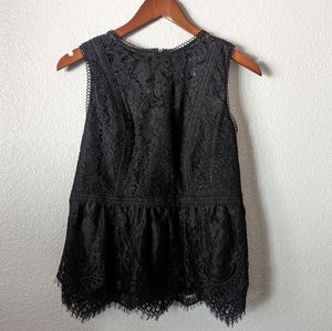 Black lace bodice blouse